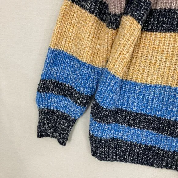 C&C California Color Block Crew Neck Multi Color Cozy Relaxed Sweater 1X - Picture 4 of 9